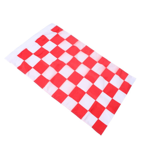 Ensemble de drapeaux à damier de course, drapeau à damier rouge en polyester résistant aux intempéries, 1 pièce