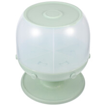 1 confezione di dispenser per riso in plastica verde da 12x10x10 pollici, dispenser per cereali da banco per contenitori di riso
