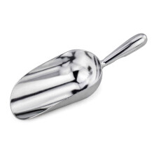 Cuchara multiusos de aluminio de 170 g (6 oz): ligera, de calidad profesional, para hielo, harina, dulces y palomitas de maíz. Mango ergonómico.