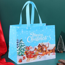 Sacs fourre-tout de Noël (lot de 1) - Sacs cadeaux réutilisables extra larges avec poignées | Sacs pour les courses de Noël et les cadeaux