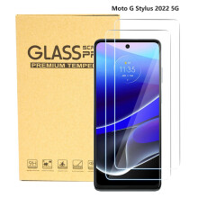 Protector de pantalla para Motorola Moto G Stylus 5G 2022 - Transparente, de vidrio templado compatible con fundas, paquete de 2