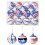 Patriotic Hanging Orbs Red White Blue 12-Pack 1