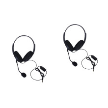 2 Count Over-ear Headphones Wireless Computer Headset Black
