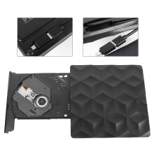 Graveur DVD externe USB 3.0 Type C noir, lecteur DVD portable pour ordinateur portable et de bureau