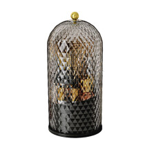 Boîte de rangement cosmétique transparente rotative avec compartiment amovible et couvercle anti-poussière – Compatible avec tous les produits