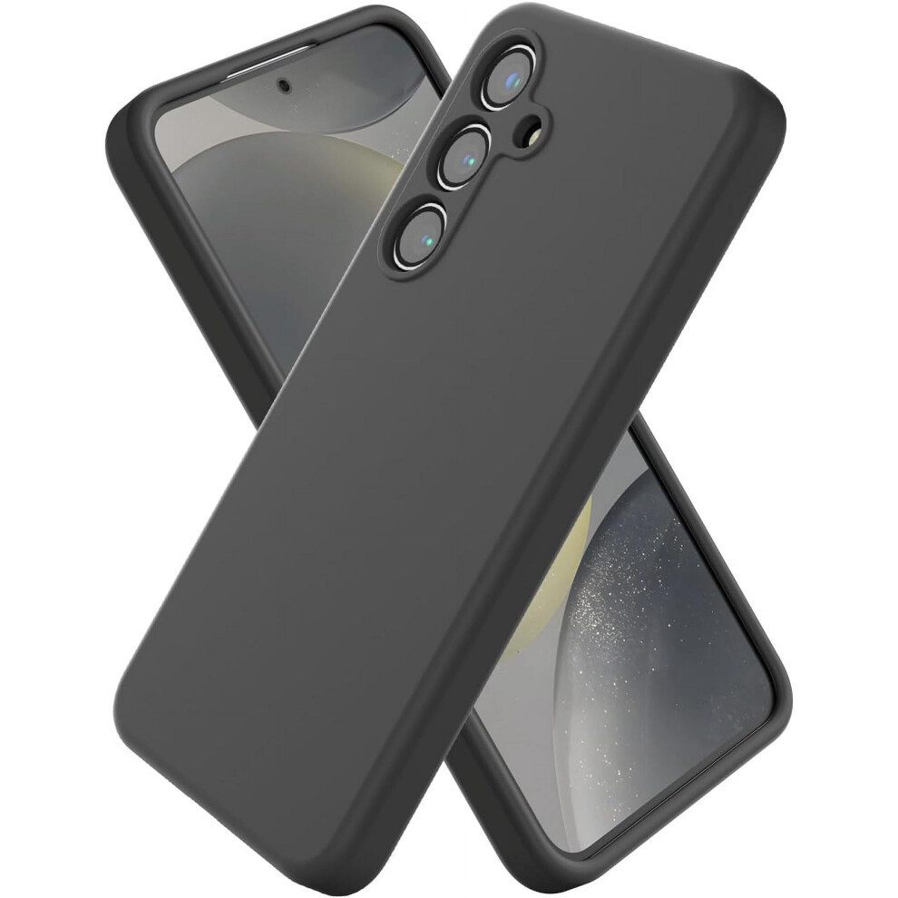 Compatible With Samsung Galaxy S24 Plus, Slim Liquid Silicone Case, Shockproof, Upgraded Camera Protection & Microfiber Lining, 6.7", Black 9401284781714