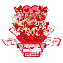 Valentine's Day 3D Card Box with Envelope and Note Tag 1 pc