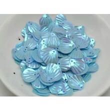 1000 Shell loose sequins Paillettes 14mm Top Hole sewing Wedding craft-Blue