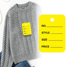 Blank Paper Hang Tags (100 pcs, 1"x2") – Writable Hard Price Tags for Clothing, Jewelry & Merchandise, Compatible with Retail Inventory Systems
