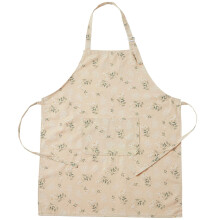 Linnen schort in Japanse stijl, lichtgewicht en ademend, met reliëfpatroon, ideaal voor bakken, tuinieren, koken en knutselen.