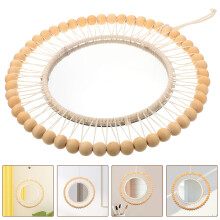 1Pack Small Hanging Mirror Bohemian Style 11.8Inch Cotton Rope Wedding Background
