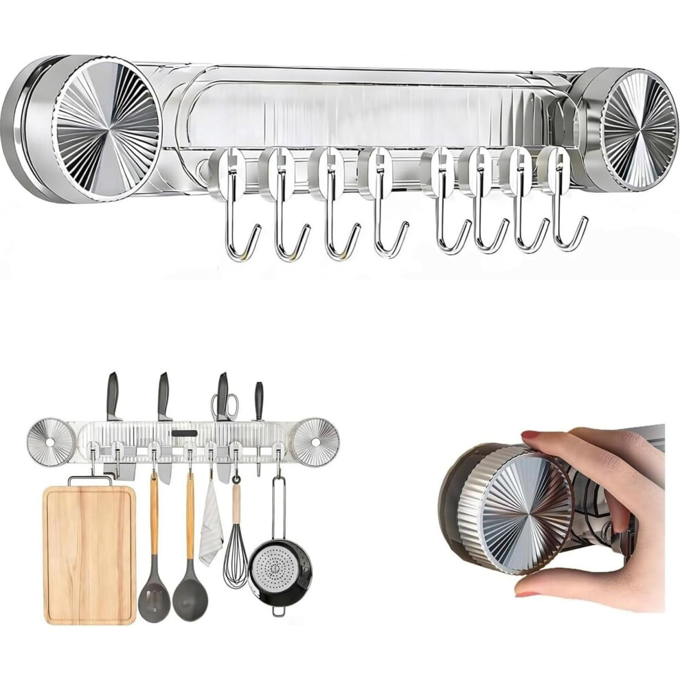 Wall Mounted Vacuum Hook Rack With 8 Rotating Suction Cups 9128909464721