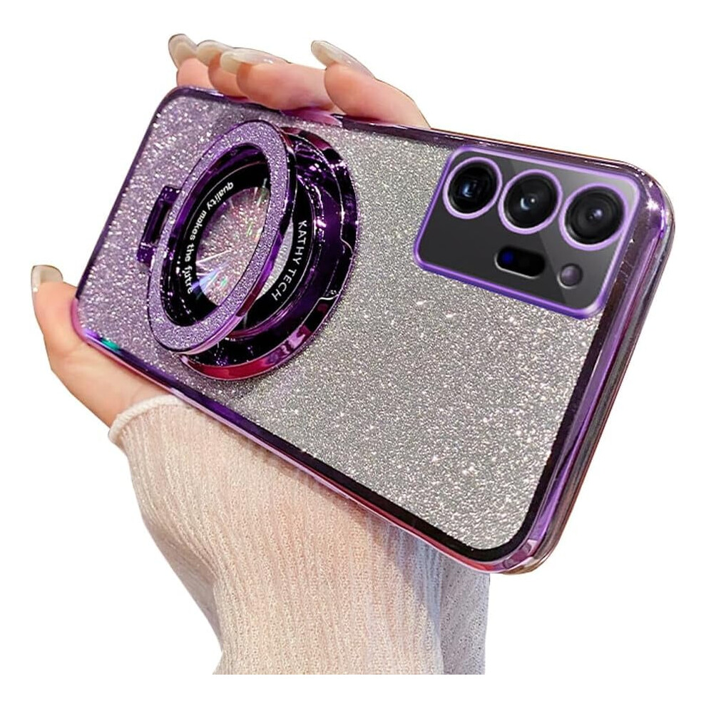 Sparkle Galaxy Note 20 Ultra Case With Stand, Magsafe-Compatible, Slim Glitter, Shockproof, Protective – Yd Purple 9180333271832