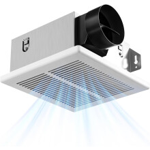 Bathroom Exhaust Fan, 1.0 Sones, 80 CFM, Low Noise, Easy to Install, Ceiling Mounted Retrofit Ventilation Fans, No Attic Access Needed- UL Certified