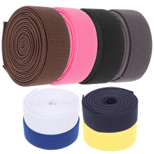 8Pcs Knitted Elastic Band Assorted Color Stretchable for Sewing Diy Accessory