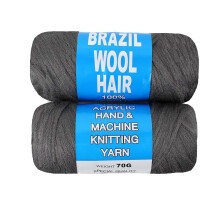 Brazilian Wool Acrylic Yarn for Crochet Hair, Braids & Faux Locs – Soft Synthetic Hair Extension