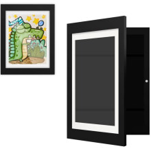 Children's art photo frame, children's art photo frame front open to change the picture, can store A4 artwork storage frame, hanging art