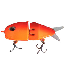 Multi-Jointed Hard Body Swimbait Lure with Double Hooks for Bass Fishing, Slow Sinking Bait for Freshwater and Saltwater