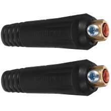 Raccord de câble de soudage, prise pour machine à souder, fiche pour câble électrique, soudeuse, cuivre, ABS noir, 7,50 x 2,30 x 2,30 cm