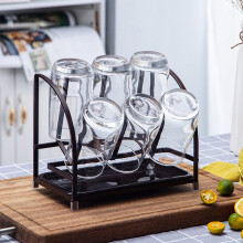 Glass Bottle Rack with Silicone Hooks & Non-Slip Base – Heavy-Duty Countertop Cup Organizer for Kitchen, Bar, Home Bar (Compatible with Standard