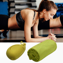 Yoga Towel,Hot Yoga Mat Towel with Grip Dots Sweat Absorbent Non-Slip for Hot Yoga, Pilates and Workout 12"x31", Dark Yellow