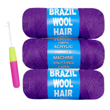Acrylic Yarn for Crochet Hair African Braids Sengalese Twisting Jumbo Braids Knitting Hair Braids Soft Faux Locs Synthetic Hair Extension