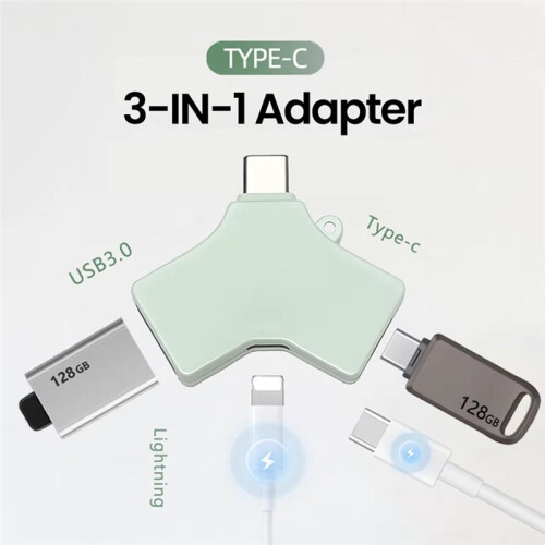 3-i-1 OTG Adapter för  Type-C Micro-Adapter USB 3.0 Adapter Converter för   USB Flash Drive
