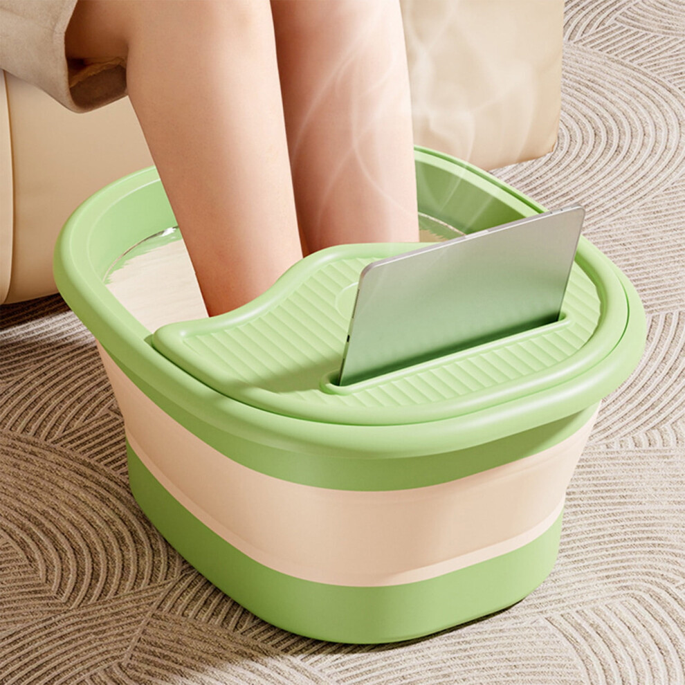 Foldable Foot Spa Bucket with Massage Acupoints, Lid & Handle â Large-Capacity Hot Water Foot Bath for Home, Travel & Camping