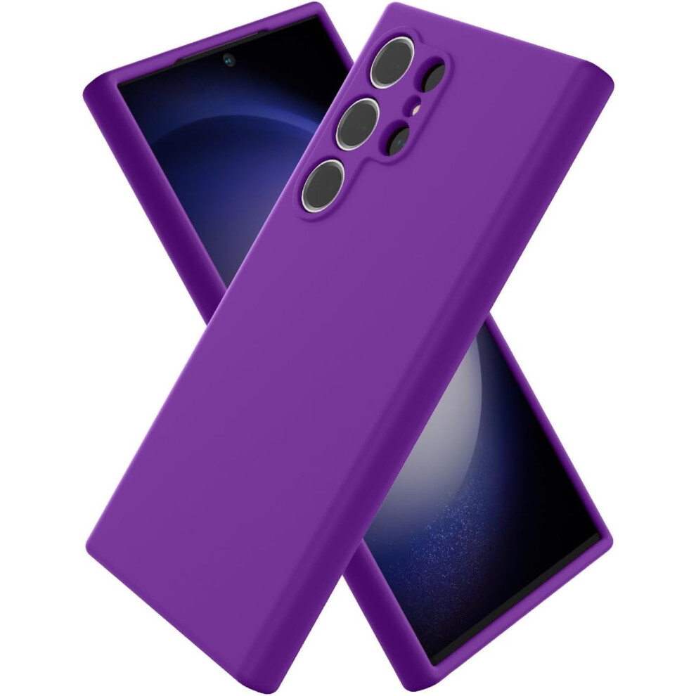 Compatible With Samsung Galaxy S24 Ultra, Slim Liquid Silicone Case Â Shockproof, Upgraded Camera Protection & Microfiber Lining, Purple 9401284779964