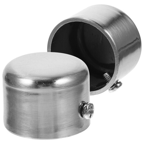 ULTNICE2Pcs Μεταλλικό βύσμα ράβδου κουρτίνας Μεταλλικά καπάκια άκρων κουρτίνας
