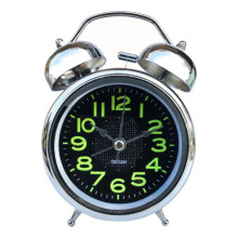 Vintage Twin Bell Alarm Clock with Loud Alarm, Luminous Hands, and Silent Non-Ticking Quartz Movement
