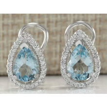 925 Silver Drop Earrings Women Cubic zirconia Wedding Engagement Jewelry Gifts-#30