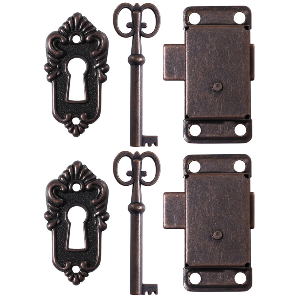 2 Sets Cabinet Keyed Lock Antique Lock And Key Cabinet Lock With Key Retro Furniture Door Lock 9043876426902