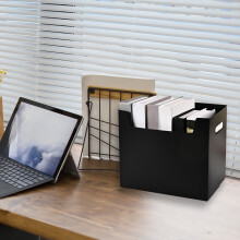 Desktop File Storage Box, 11.4x7.8x9.8in Portable Organizer with Handle – Durable, Non-Deformable, Easy-Clean, for Home & Office