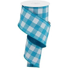 Plaid Wired Ribbon, Tan White Craft Supply to Make Handmade Wreath, 10 Yard, DIY Bow, Checkered Christmas
