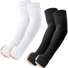 Arm Sleeves with Thumb Hole, UV Sun Protection Cooling Compression Cover Sports for Men/Women