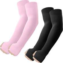Arm Sleeves with Thumb Hole, UV Sun Protection Cooling Compression Cover Sports for Men/Women