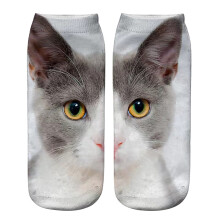 Chaussettes réalistes à motif chat, chaussettes chat pour chats, chaussettes animaux 3D, bas animaux, design animaux originaux pour femmes, hommes