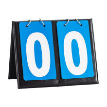 2-Digit Flip Scoreboard - Portable PU Leather Score Keeper for Basketball, Badminton & Table Games