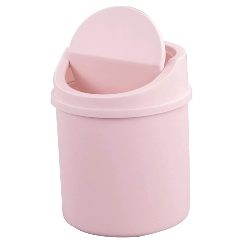 Plastic Desktop Mini Trash Can with Swing Lid