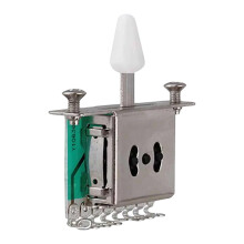 Guitar Pickup Lever Switch with Knob White 5-Way