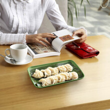 Plateaux rectangulaires en plastique pour plats chauds et barbecues, grands plateaux à fruits/collations, résistants et faciles à nettoyer, pour