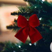 Upgraded Christmas Bow Christmas Tree Decoration Hanging Red Velvet Bow Christmas Tree Decoration Z
