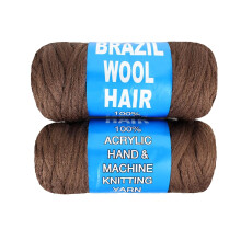 Brazilian Wool Acrylic Yarn for Crochet Hair, Braids, Twists & Faux Locs – Soft Synthetic Hair Extension