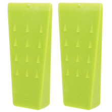 2Pcs Tree Felling Wedge for Professionals Green Plastic Logging Tool 14x6.8cm