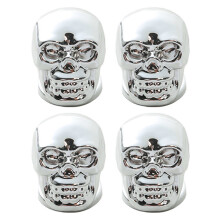 (Silver, 4PCS) Halloween Skull Cabinet Knobs - 4pcs