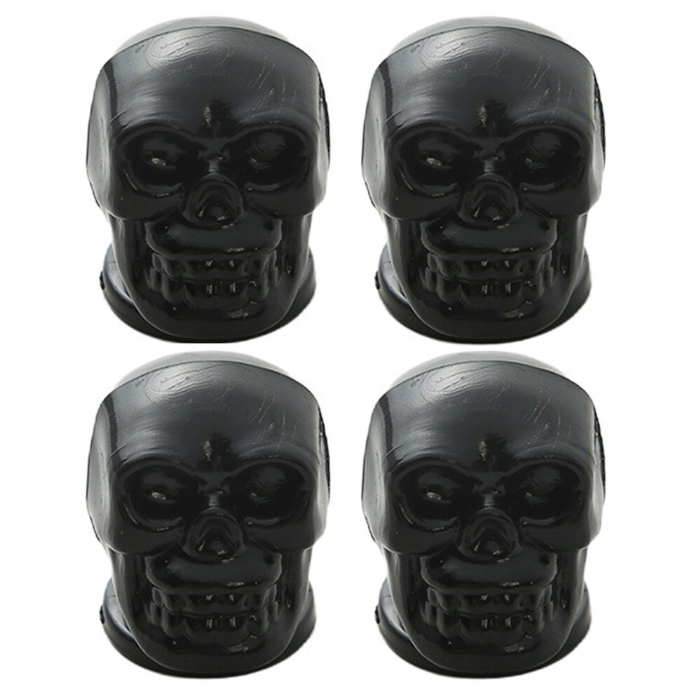 (Black, 4Pcs) Halloween Skull Cabinet Knobs - 4Pcs 6253032985072