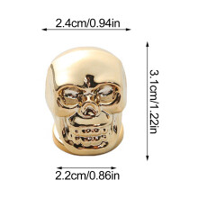 (Gold, 4PCS) Halloween Skull Cabinet Knobs - 4pcs