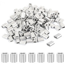 200pcs Wire Rope Aluminum Sleeve for 3/32 Diameter Wire Rope and Cable