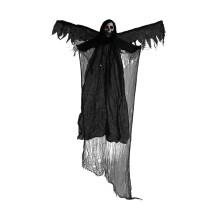 70" Halloween Grim Reaper with Flapping Wings, Voice-Activated Ghosts, Scary Skeleton w/ Creepy Sounds & Glowing Eyes – Compatible with Haunted